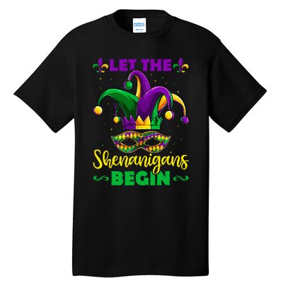 Let The Shenanigans Begin Mardi Gras Tall T-Shirt