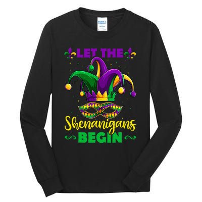 Let The Shenanigans Begin Mardi Gras Tall Long Sleeve T-Shirt