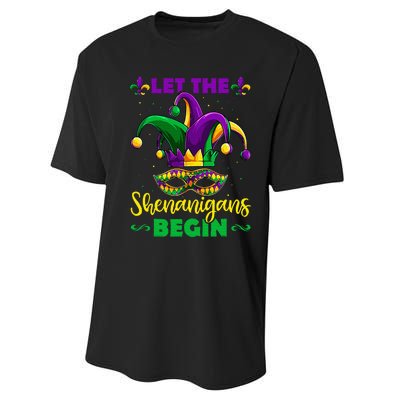 Let The Shenanigans Begin Mardi Gras Performance Sprint T-Shirt