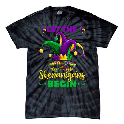 Let The Shenanigans Begin Mardi Gras Tie-Dye T-Shirt