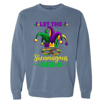 Let The Shenanigans Begin Mardi Gras Garment-Dyed Sweatshirt