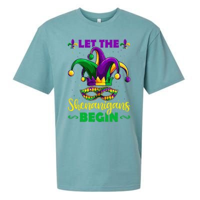 Let The Shenanigans Begin Mardi Gras Sueded Cloud Jersey T-Shirt