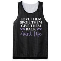 Love Them Spoil Them Give Them Back Aunt Life Auntie Mesh Reversible Basketball Jersey Tank