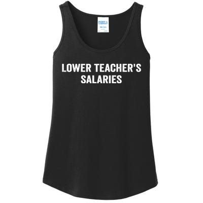 Lower Teacher Salaries Funny Ladies Essential Tank