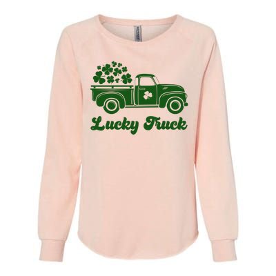 Lucky Truck St Patricks Day Womens California Wash Sweatshirt