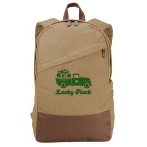 Lucky Truck St Patricks Day Cotton Canvas Backpack