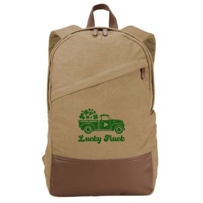 Lucky Truck St Patricks Day Cotton Canvas Backpack