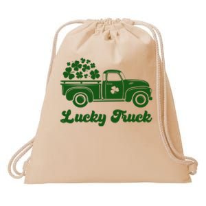 Lucky Truck St Patricks Day Drawstring Bag