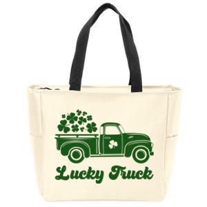 Lucky Truck St Patricks Day Zip Tote Bag