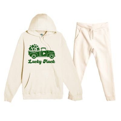 Lucky Truck St Patricks Day Premium Hooded Sweatsuit Set