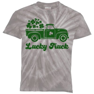 Lucky Truck St Patricks Day Kids Tie-Dye T-Shirt