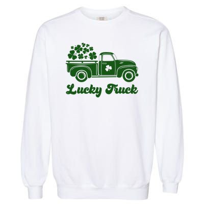 Lucky Truck St Patricks Day Garment-Dyed Sweatshirt