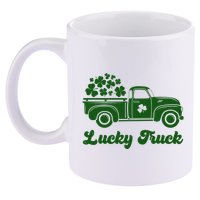 Lucky Truck St Patricks Day 11oz C Handle Ceramic Mug