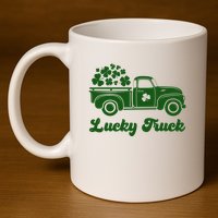 Lucky Truck St Patricks Day 11oz C Handle Ceramic Mug