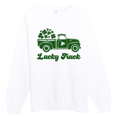 Lucky Truck St Patricks Day Premium Crewneck Sweatshirt