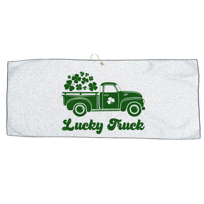 Lucky Truck St Patricks Day Large Microfiber Waffle Golf Towel