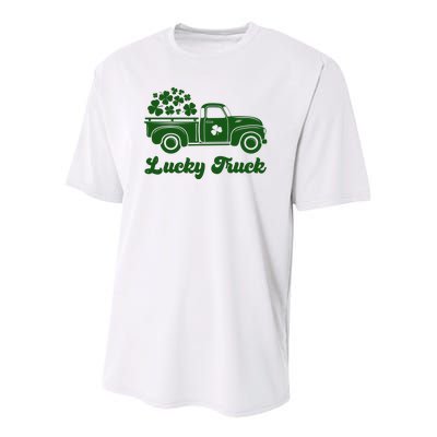 Lucky Truck St Patricks Day Youth Performance Sprint T-Shirt