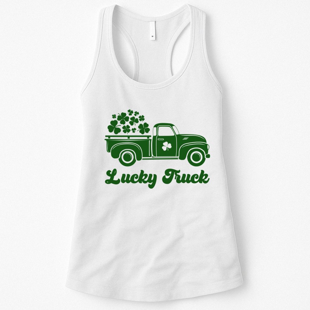 Lucky Truck St Patricks Day Womens Tank Top