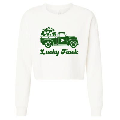 Lucky Truck St Patricks Day Cropped Pullover Crew