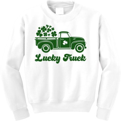 Lucky Truck St Patricks Day Kids Sweatshirt