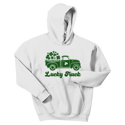 Lucky Truck St Patricks Day Kids Hoodie