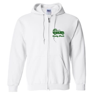 Lucky Truck St Patricks Day Full Zip Hoodie