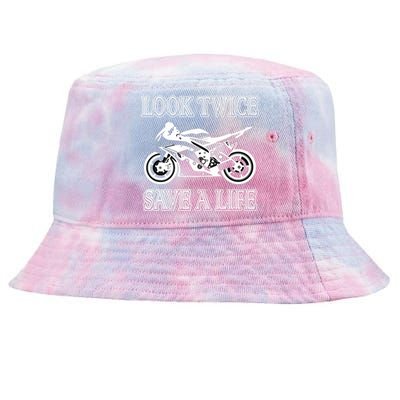 Look Twice Save A Life Motorcycle Bike Safety Tie-Dyed Bucket Hat