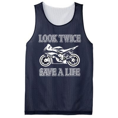 Look Twice Save A Life Motorcycle Bike Safety Mesh Reversible Basketball Jersey Tank