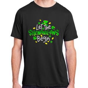 Let The Shenanigans Begin Funny St Patrick's Day Gift Adult ChromaSoft Performance T-Shirt