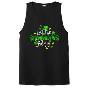 Let The Shenanigans Begin Funny St Patrick's Day Gift PosiCharge Competitor Tank