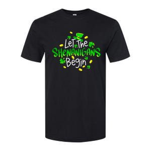 Let The Shenanigans Begin Funny St Patrick's Day Gift Softstyle CVC T-Shirt