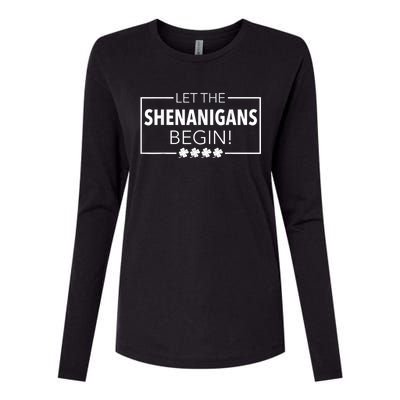 Let The Shenanigans Begin Funny St. Patricks Day  Wo Womens Cotton Relaxed Long Sleeve T-Shirt