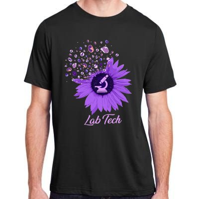 Lab Tech SunFlower Med Tech Funny Medical Technician Lab Adult ChromaSoft Performance T-Shirt