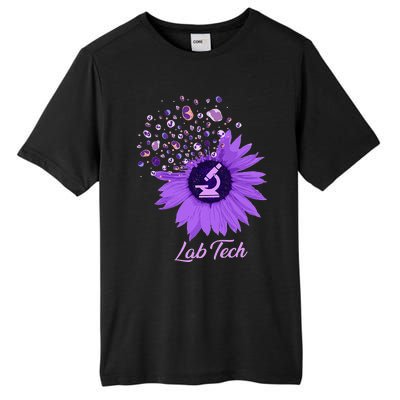 Lab Tech SunFlower Med Tech Funny Medical Technician Lab Tall Fusion ChromaSoft Performance T-Shirt