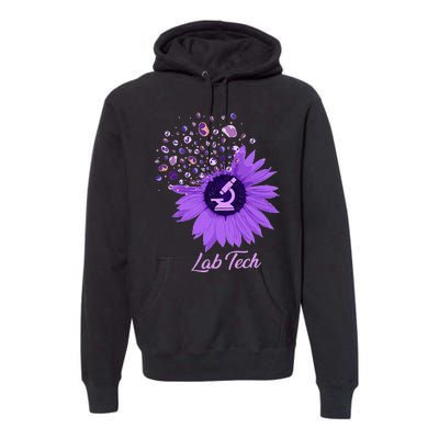 Lab Tech SunFlower Med Tech Funny Medical Technician Lab Premium Hoodie