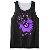 Lab Tech SunFlower Med Tech Funny Medical Technician Lab Mesh Reversible Basketball Jersey Tank