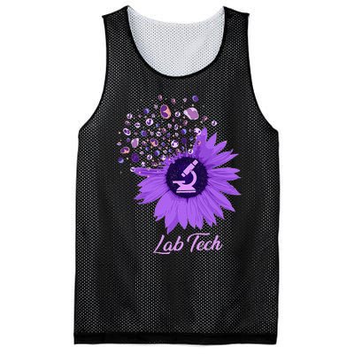 Lab Tech SunFlower Med Tech Funny Medical Technician Lab Mesh Reversible Basketball Jersey Tank