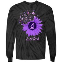 Lab Tech SunFlower Med Tech Funny Medical Technician Lab Tie-Dye Long Sleeve Shirt