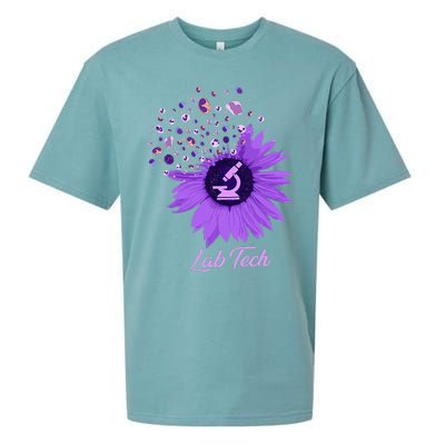 Lab Tech SunFlower Med Tech Funny Medical Technician Lab Sueded Cloud Jersey T-Shirt