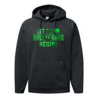 Let The Shenanigans Begin St Patricks Day Tie Dye Style Performance Fleece Hoodie