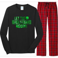 Let The Shenanigans Begin St Patricks Day Tie Dye Style Long Sleeve Pajama Set