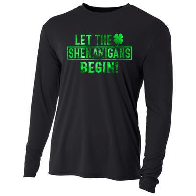 Let The Shenanigans Begin St Patricks Day Tie Dye Style Cooling Performance Long Sleeve Crew