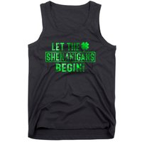 Let The Shenanigans Begin St Patricks Day Tie Dye Style Tank Top