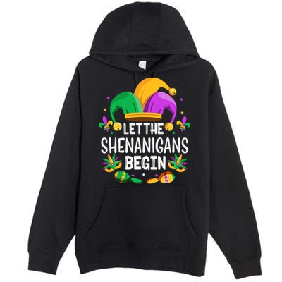 Let The Shenanigans Begin Mardi Gras Shirts, Kids Men Women Premium Pullover Hoodie