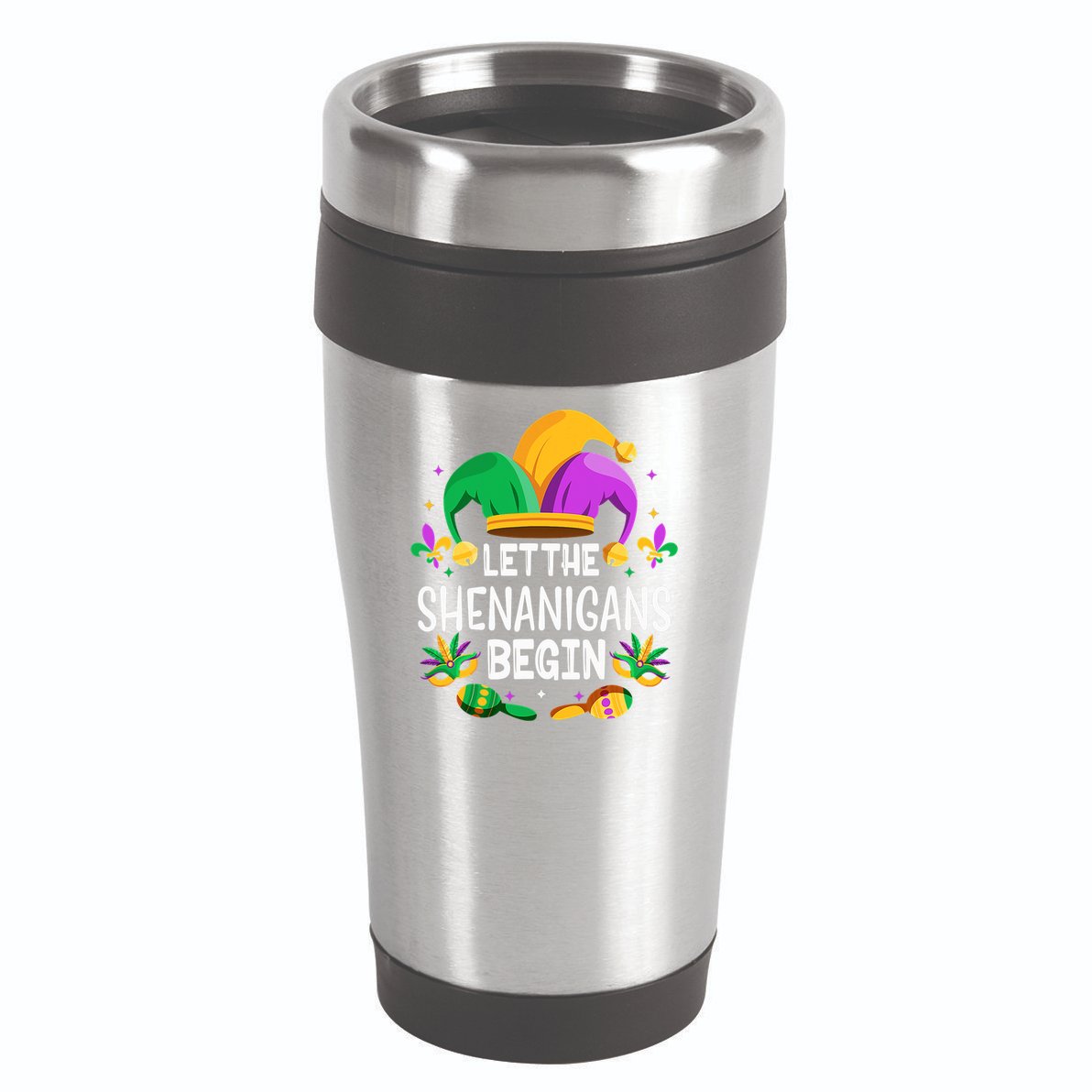 Let The Shenanigans Begin Mardi Gras Shirts, Kids Men Women 16oz Travel Tumbler