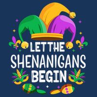 Let The Shenanigans Begin Mardi Gras Shirts, Kids Men Women Cooling Performance Crew T-Shirt