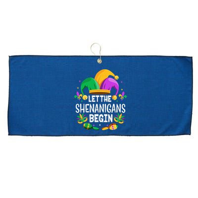 Let The Shenanigans Begin Mardi Gras Shirts, Kids Men Women Large Microfiber Waffle Golf Towel