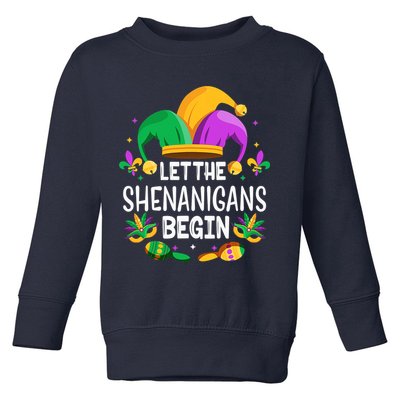Let The Shenanigans Begin Mardi Gras Shirts, Kids Men Women Toddler Sweatshirt