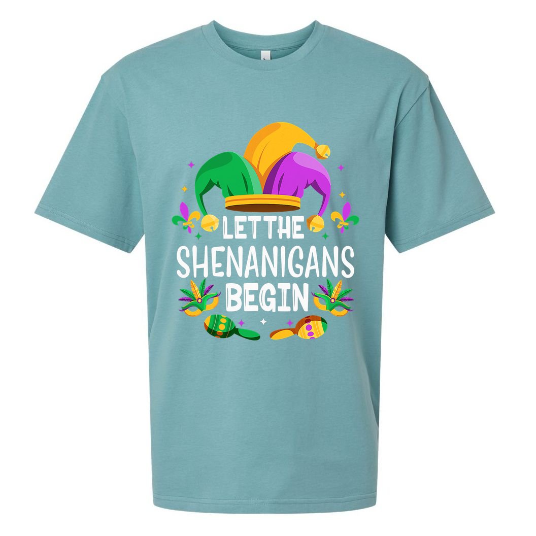 Let The Shenanigans Begin Mardi Gras Shirts, Kids Men Women Sueded Cloud Jersey T-Shirt