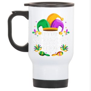 Let The Shenanigans Begin Mardi Gras Shirts, Kids Men Women Stainless Steel Travel Mug